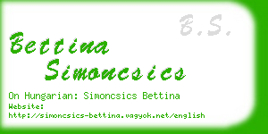 bettina simoncsics business card